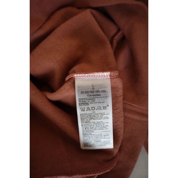 GAP 457230-06 Women’s Sz L Mauve Gap Logo Crew Neck Fleece Sweatshirt - Picture 5 of 7